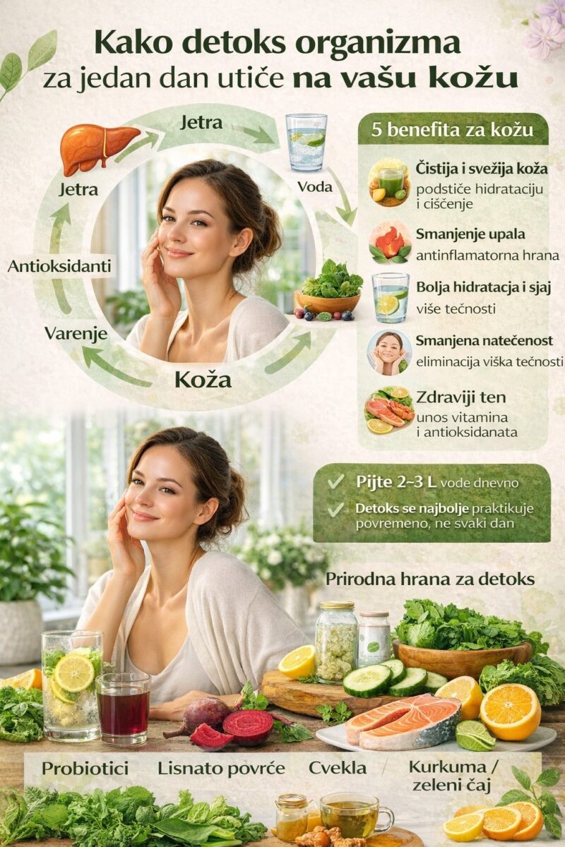 Benefiti detoks organizma za jedan dan koji se najpre vide na koži